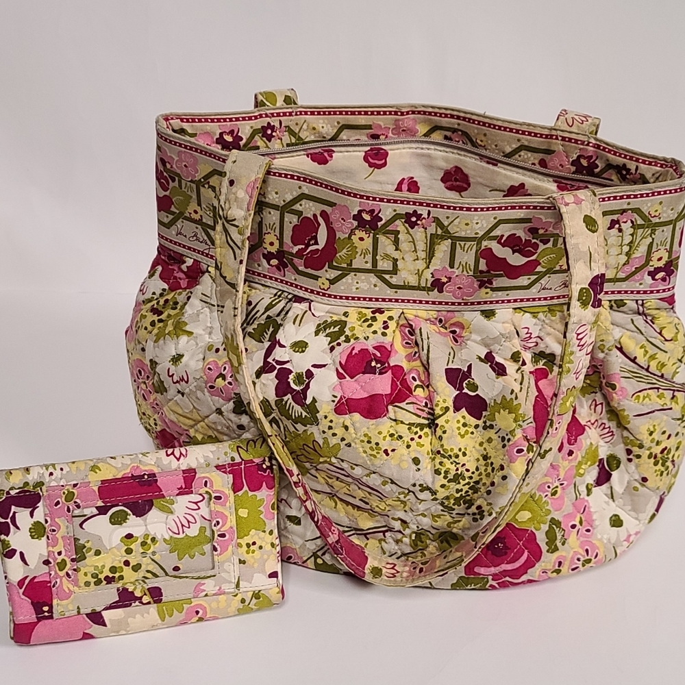 Vera Bradley Make Me Blush Floral Handbag & Wallet